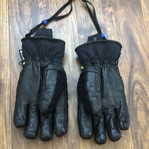 Burton Black Leather Winter Gloves